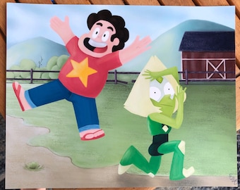 A New Life - Peridot and Steven Digital painting Steven Universe Original Art