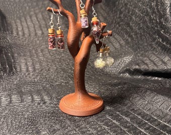 Bottled crystal earrings