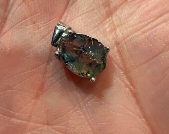 Handmade raw fire opal Gemstone set in 925 sterling silver.