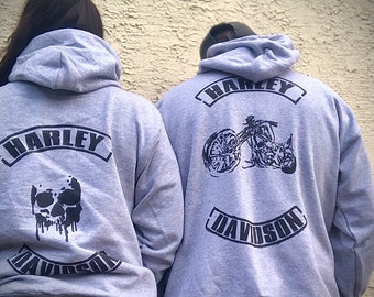 Motorcycle Enthusiast "Rocker" Hoodie - select your style - Vintage Style - Unisex