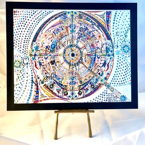 The Spirit of God Collection from Noorah - Light of God 9&quot;x11” multicolored photo print w/ black magnetic & adhesive frame - minimalist art