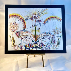The Sifted Collection from Noorah - Light of God 9&quot;x11” colored photo print w/ black magnetic & adhesive frame - minimalist art