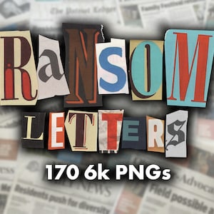 Pacote de cartas de resgate com 170 PNG! 6k PNGs letras de resgate Pacote PNG, letras recortadas, pacote png, 6k pngs, alta qualidade, recorte de revista png pacote