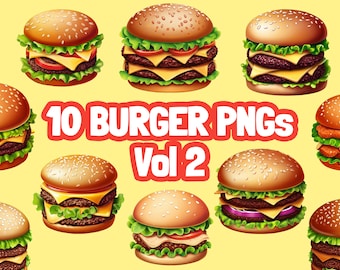 Pacchetto Burger PNG! hamburger PNG, hamburger SVG, clipart hamburger, hamburger, download di hamburger, illustrazione di hamburger, design di hamburger, hamburger, fast food, formaggio