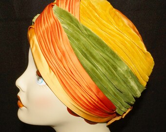 1950s Womens Turban Hat Vintage