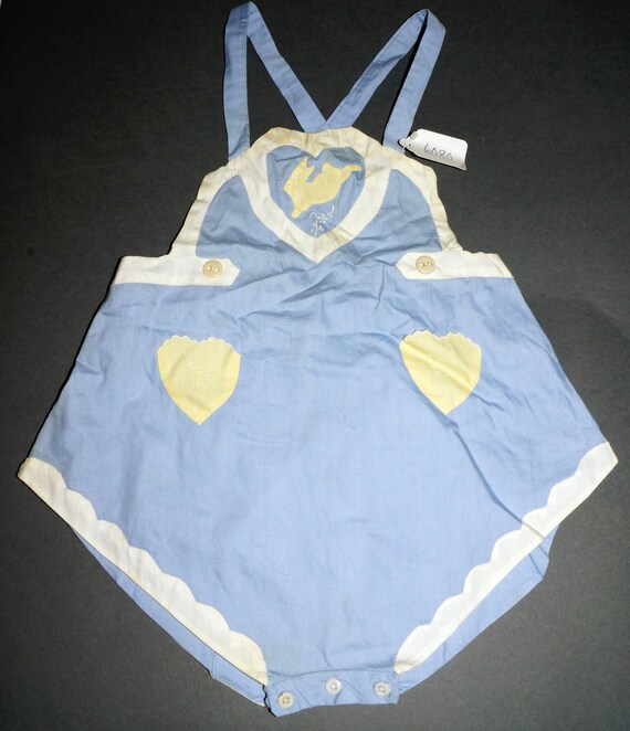 1920s Embroidered Sunsuit 18-24mos Vintage Retro B