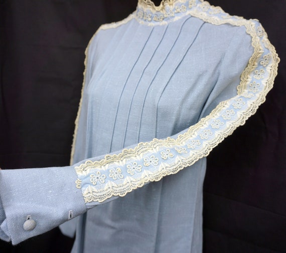 1960s Cotton Mini Dress Sz XS Vintage