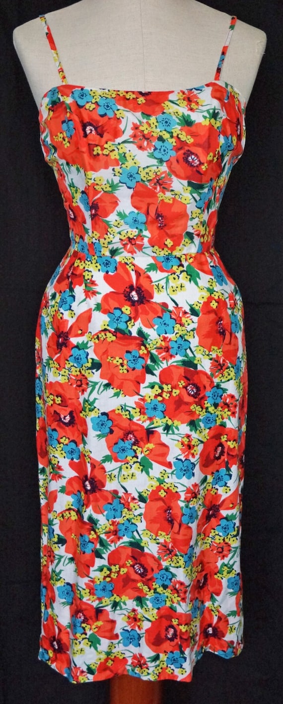 1950s Pat Premo Wiggle Dress Sz 4 Designer Vintage