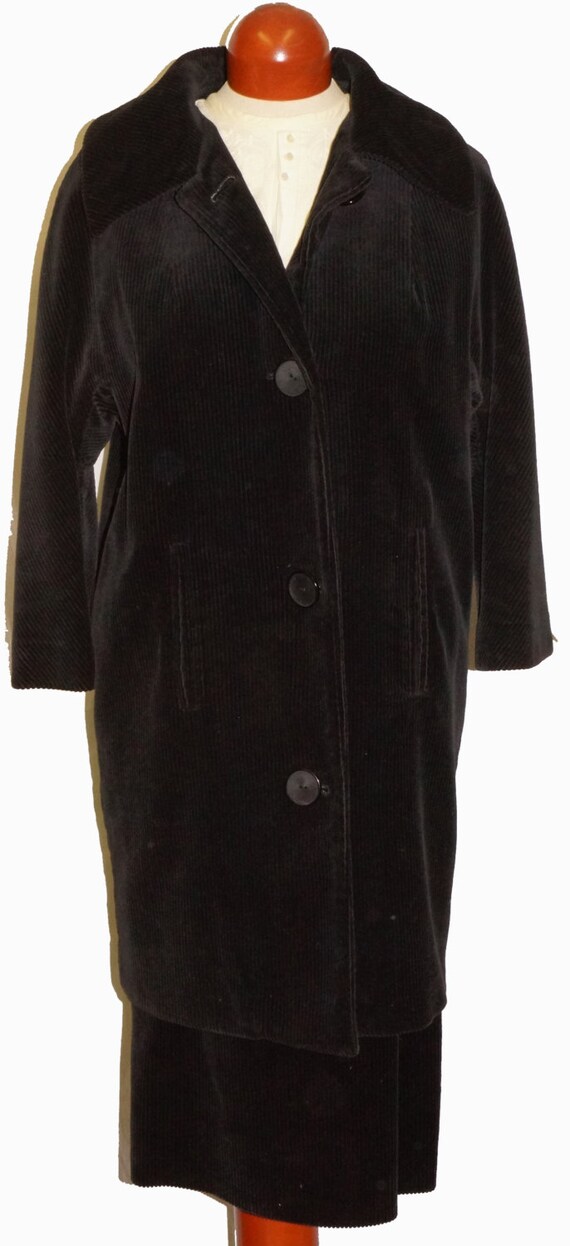 1950s 2 Pc Suit Sz 8 Vintage Retro Car Coat Tabak