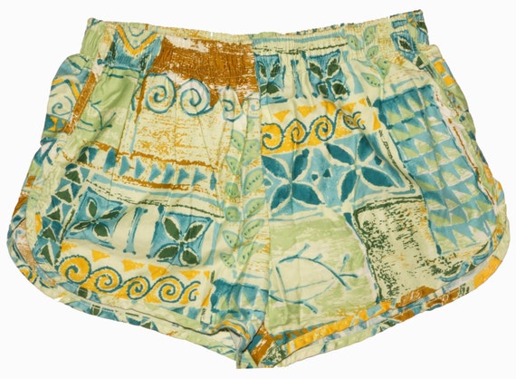 1950s Hawaiian Swim Suit Trunks Sz L Vintage