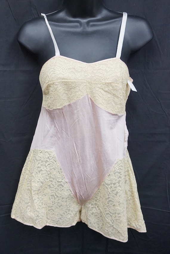 1930s Rayon Step In Chemise Sz XS Vintage Pin Up