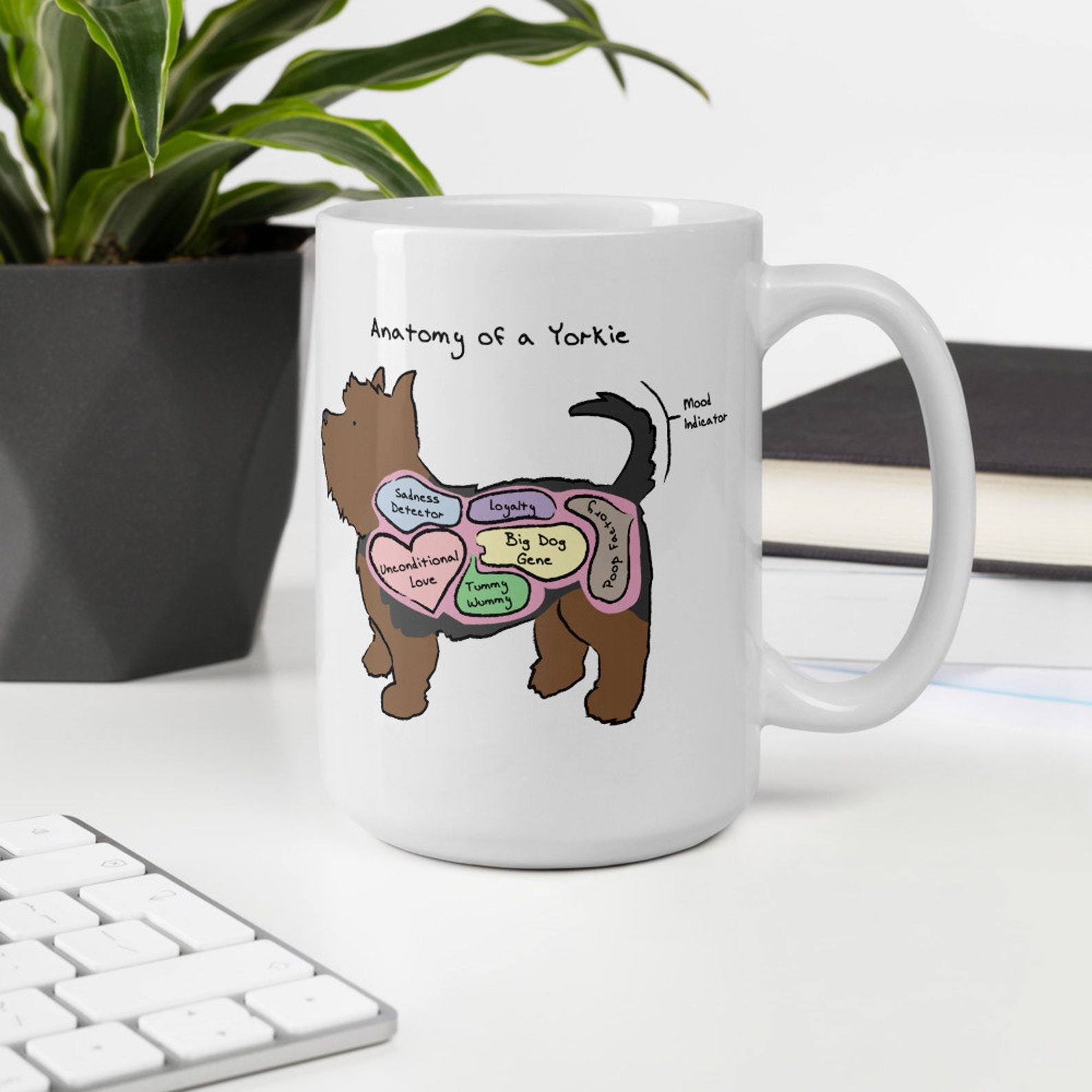 Anatomy of a Yorkie Funny Yorkshire Terrier Dog Mug Etsy