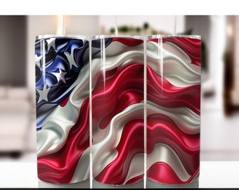 4th of July American Flag Tumbler Wrap Download