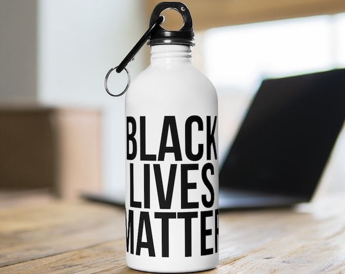 Black Lives Matter Black African American Stainless Steel Water Bottle