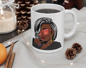 Black African American Woman Ceramic Mug 11oz