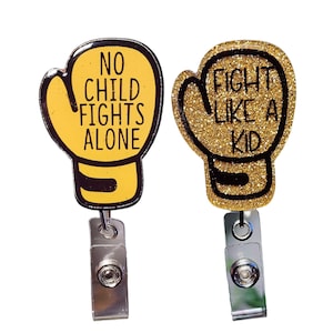Oprolbare haspel voor naambadgehouder Childhood Cancer Awareness