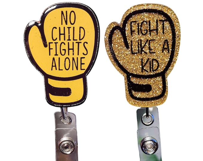 Childhood Cancer Awareness Retractable Name Badge Holder Reel