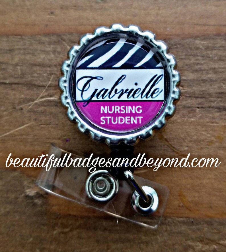 Personalized Nursing Student Retractable Badge Holder Etsy