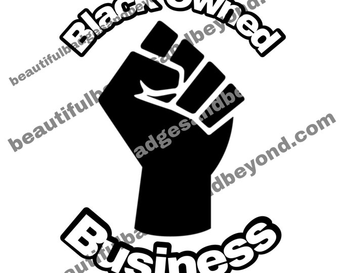 Black Owned Business Logo Watermark Fist