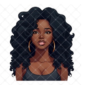 Black African American Woman Braids DIGITAL download