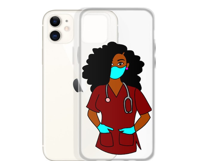 Black African American Woman Natural Hair iPhone Case