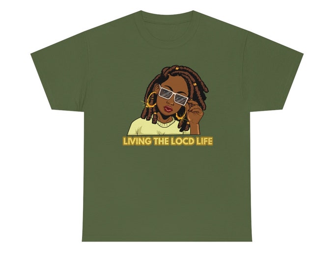 Locs Natural Hair Braids Dreadlocks Locks Unisex Heavy Cotton Tee