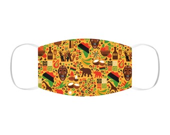 African Print Snug-Fit Polyester Face Mask