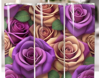 Rose Plant Tumbler Wrap Download