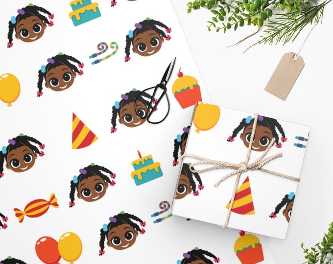 Black African American Wrapping Paper