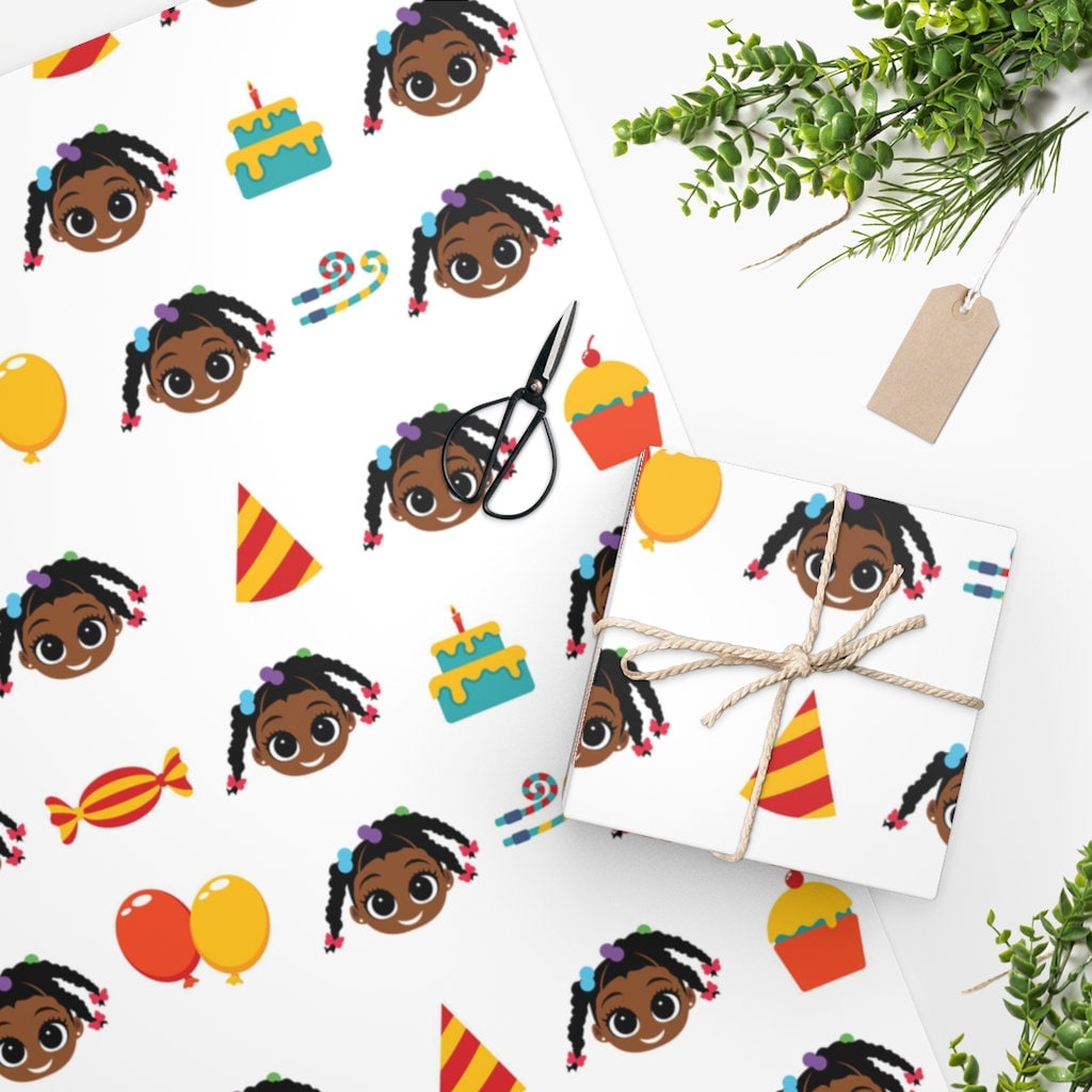 black-african-american-wrapping-paper
