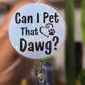 Porta badge retrattile olografico per veterinario con bobina
