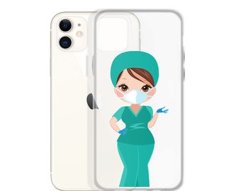 Nurse RN CNA Scrubs Mask iPhone Case