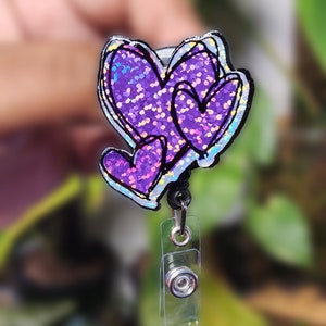 Valentinstag Herz Holographischer einziehbarer Ausweishalter