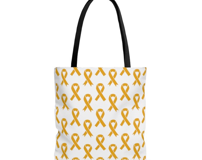 Childhood Cancer Awareness Ribbon Tote Bag