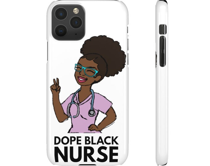 Black African American Nurse Snap Cases