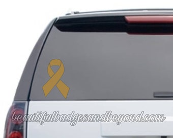 Cancer Awareness Decal Different Ribbon options Breast Cancer Childhood Cancer Lung Cancer Heart Disease