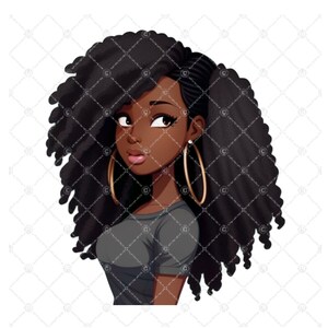 Black African American Woman Braids DIGITAL download