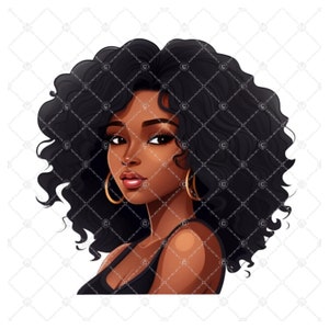 Black African American Woman Braids DIGITAL download