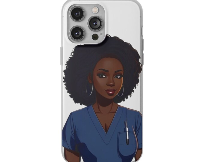 Black African American Nurse iphone Flexi Cases
