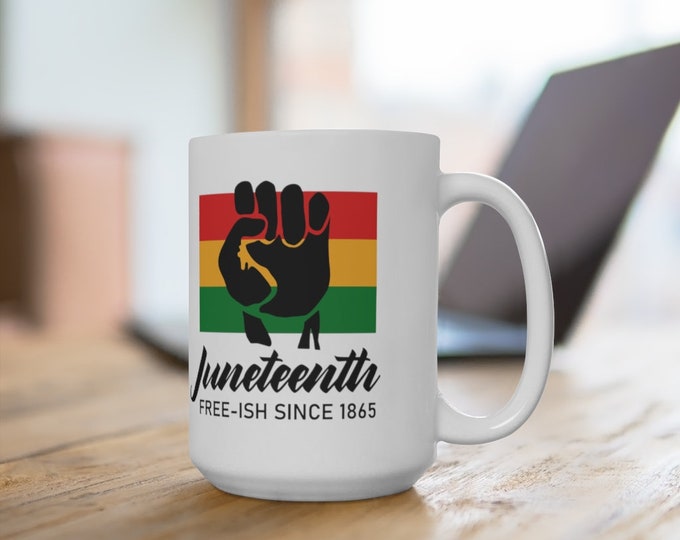 Juneteenth African American Ceramic Mug 15oz