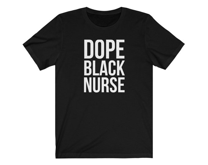 Black African American Nurse Unisex Jersey Short Sleeve Tee