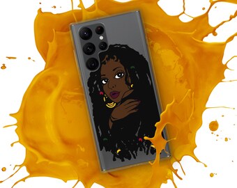 Black African American Woman Locs Dreadlock Samsung Case