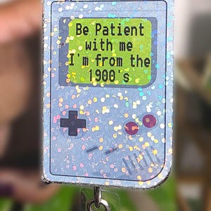 Millennial 1900&#39;s Holographic Retractable Name Badge Holder Reel