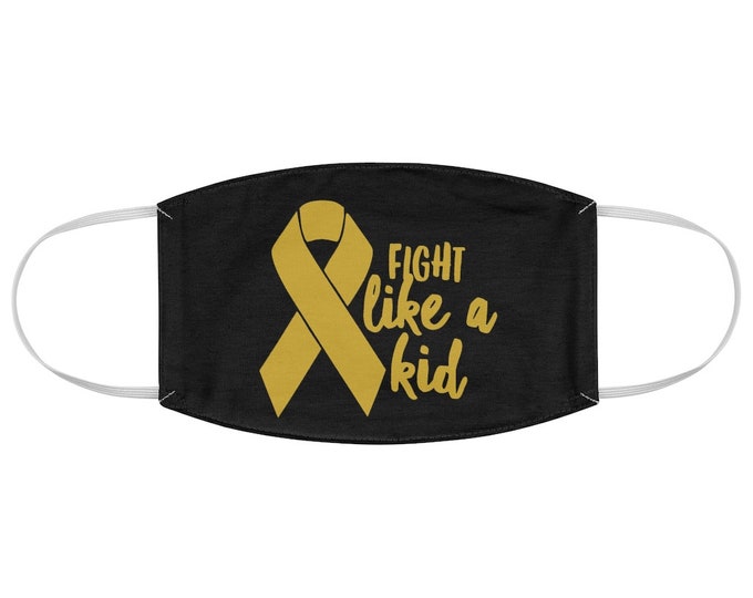 Childhood Cancer Awareness Ribbon Fabric Face Mask