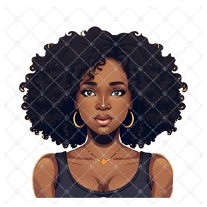 Black African American Woman Braids DIGITAL download