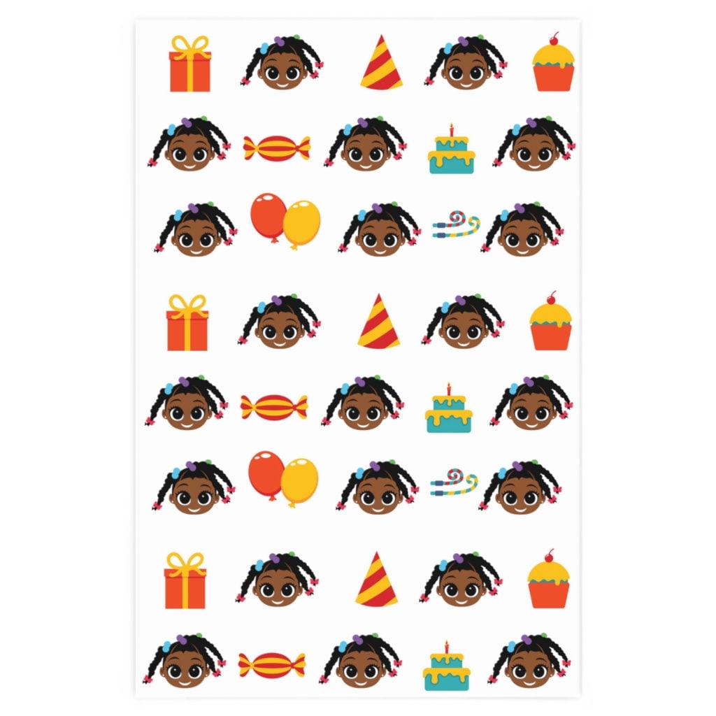 Black African American Wrapping Paper