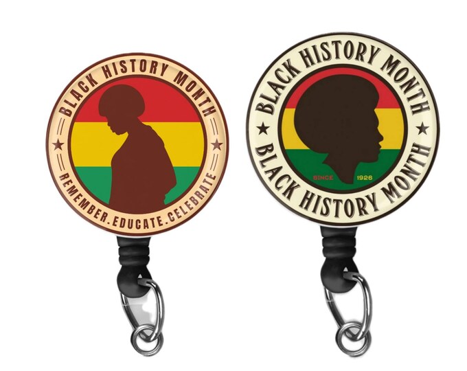 Black, African  American, Nurse, Natural Hair, Locs, Scrubs, Retractable Badge Holder, Black History Month