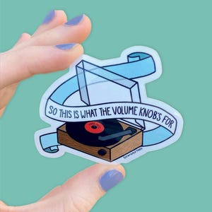 Dance Music Vinyl Sticker Mountain Goats Lyric Quote Inspirational Water Bottle Gift for Men Women Nonbinary Decal Dishwasher safe