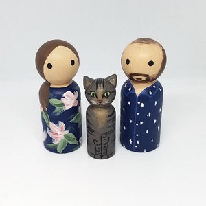 CUSTOM Peg Doll Request Any Person Hand Painted Wooden Figurine Gift for Nonbinary, Men, Women image 3