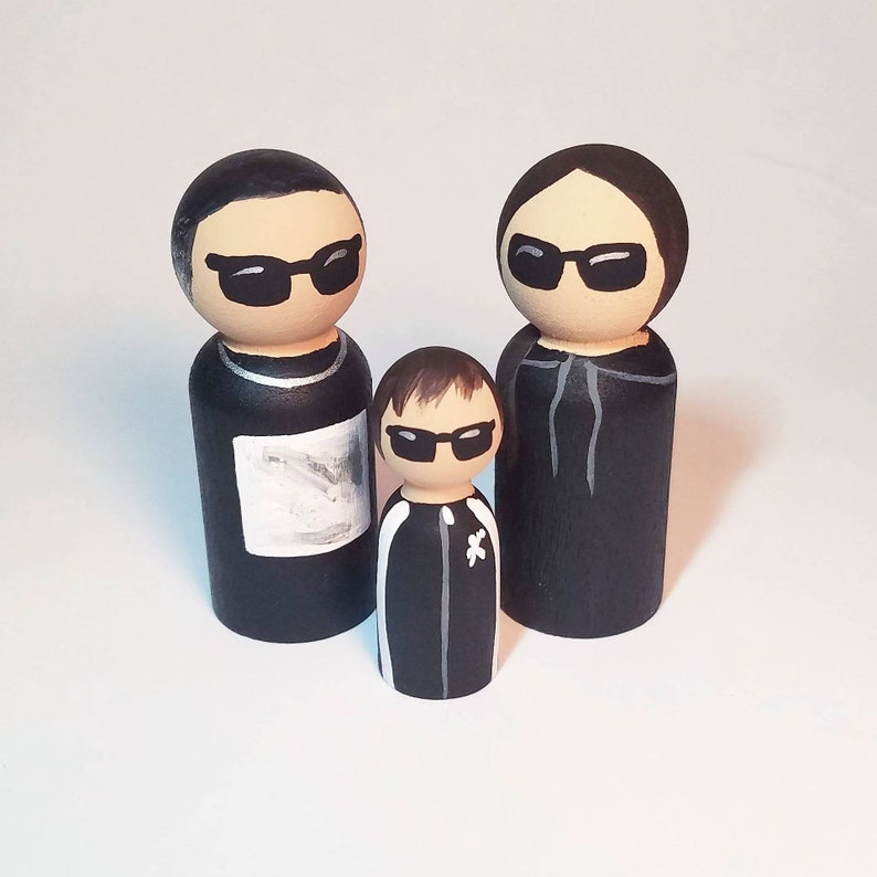 CUSTOM Peg Doll Request Any Person Hand Painted Wooden Figurine Gift for Nonbinary, Men, Women image 6